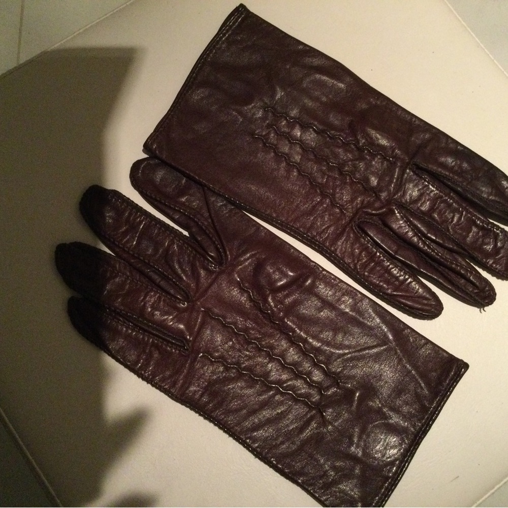 Gants bruns pour homme en cuir